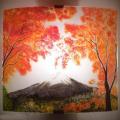 Applique murale paysage du mont Fuji en automne