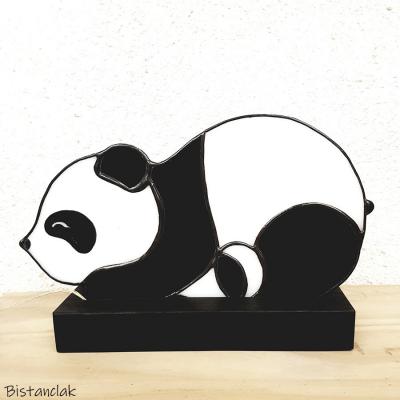 Panda en vitrail à poser