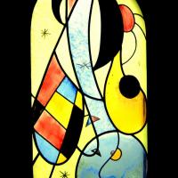 vitrail multicolore inspiration Miro