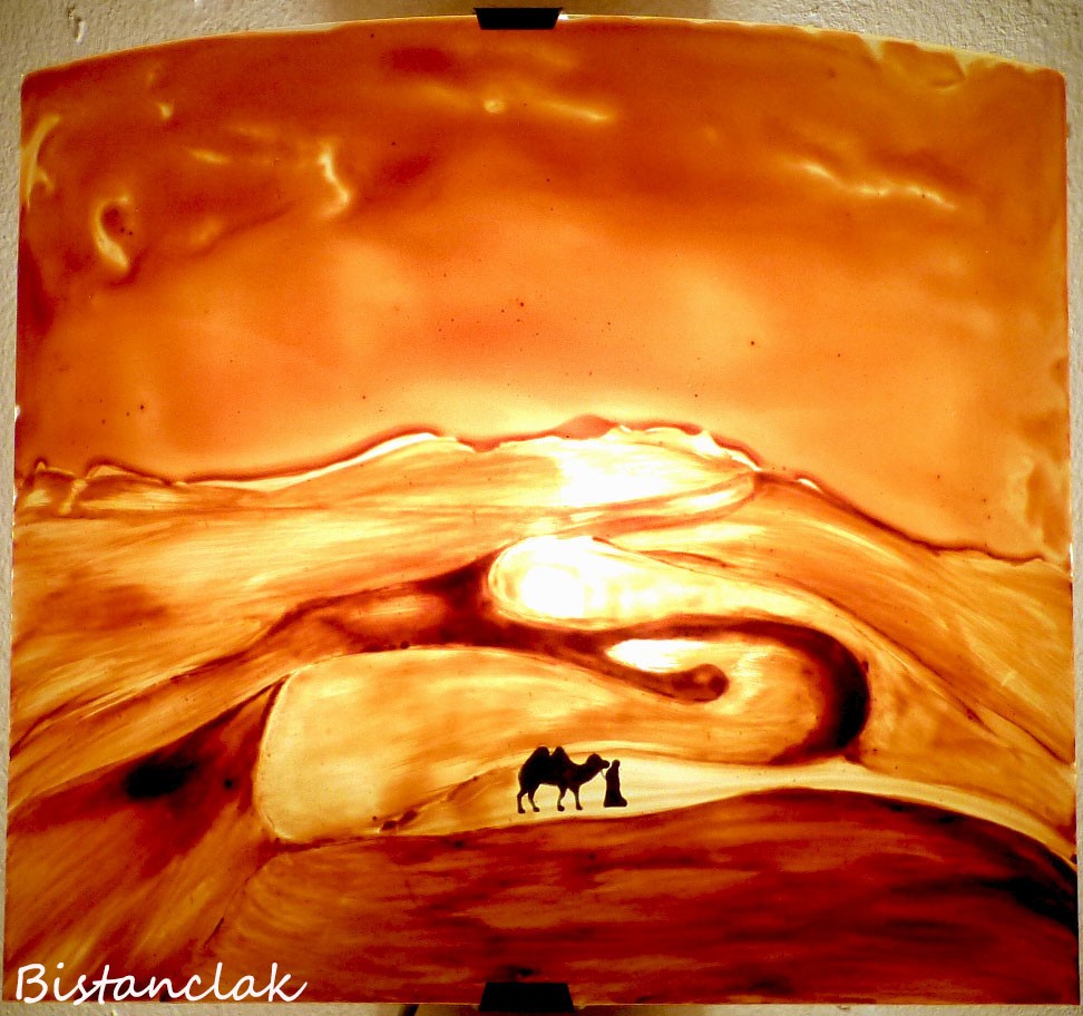 Luminaire mural paysage du désert sur mesure