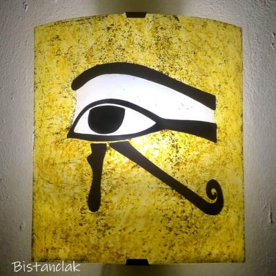 luminaire mural jaune motif oeil d'horus