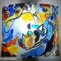 Applique murale artisanale multicolore d apres kandinsky 1