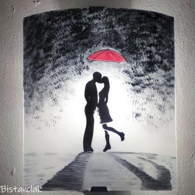 Applique murale au dessin d'un couple d'amoureux