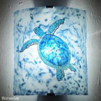 Applique murale tortue de mer bleu