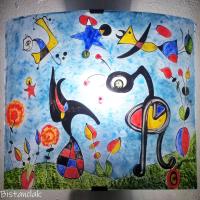 Applique murale artisanale multicolore motif surrealiste d apres miro 2