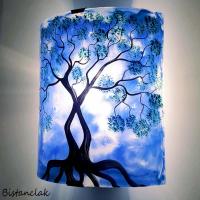 Applique murale decorative arbre au feuillage bleu