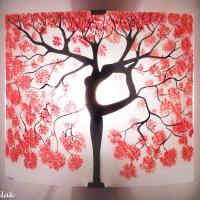 Applique murale en verre coloré arbre-danseuse