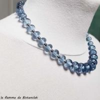 Collier grosse perle bleu