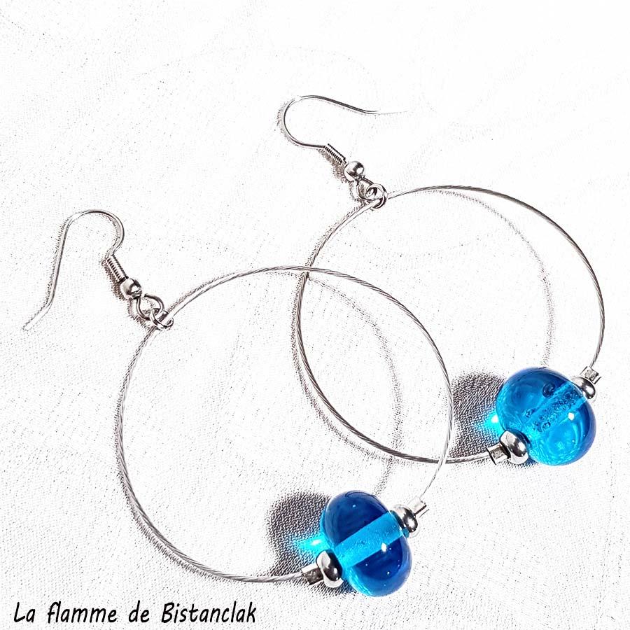 Creole boucles d oreille turquoise