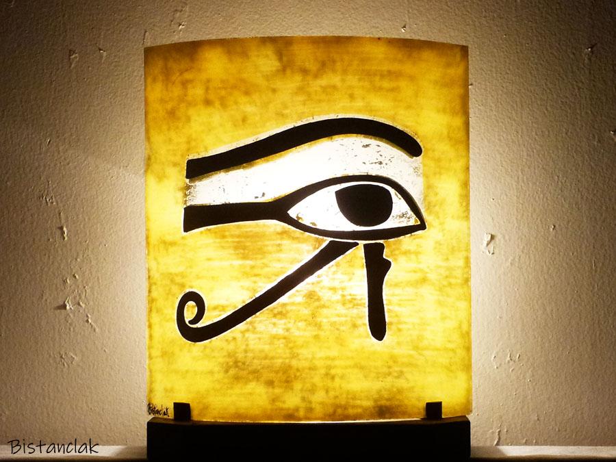 Decoration lumineuse oeil d horus jaune
