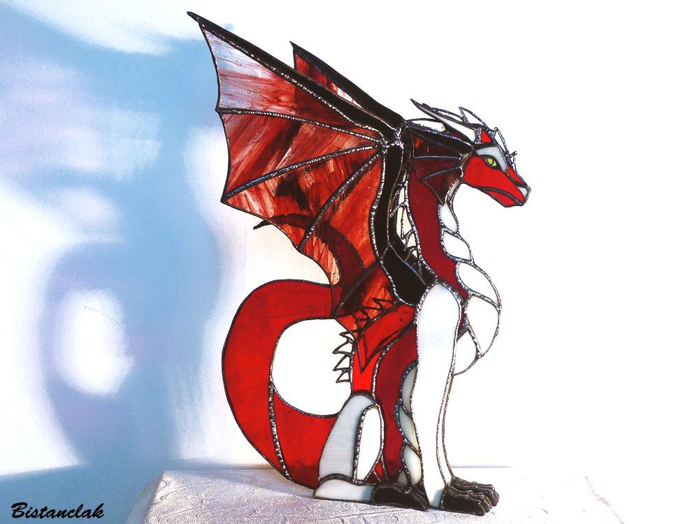 Decoration vitrail dragon