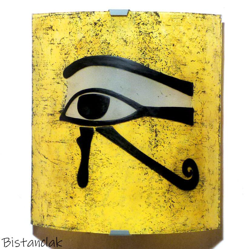 Eclairage decoratif jaune motif oeil d horus 3