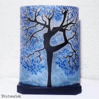 Lampe arbre danseuse bleu clair