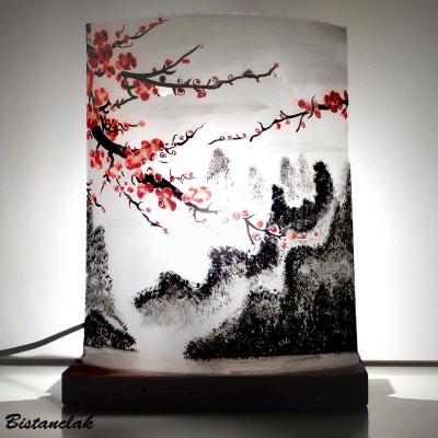 Lampe décorative motif fleurs de cerisier du japon