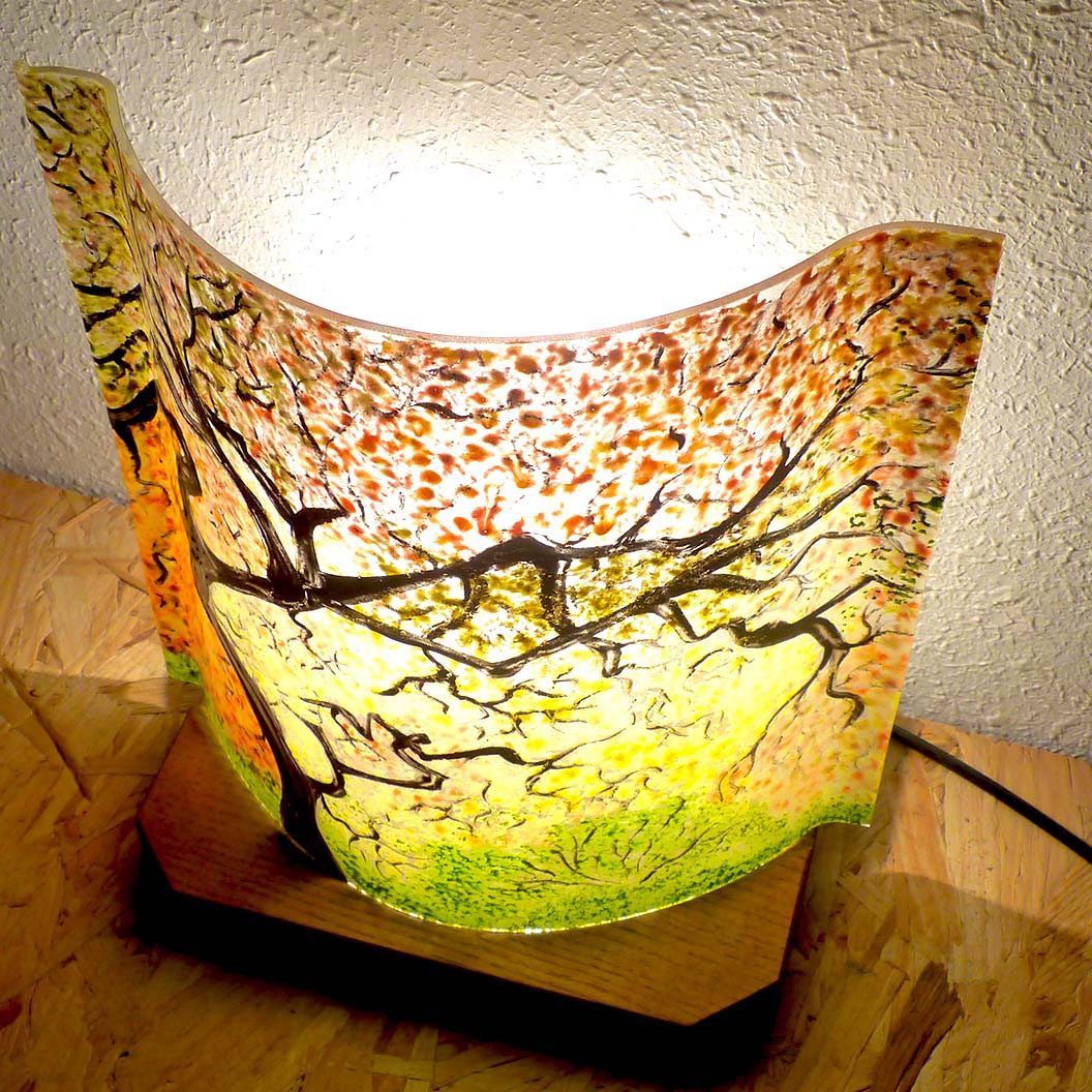 Lampe d ambiance motif sous bois d automne 7 