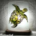 Lampe décorative motif tortue verte