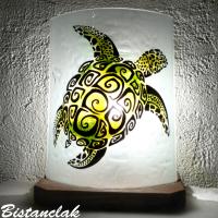 Luminaire décoratif motif tortue verte