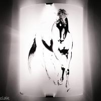 Lampe murale cheval