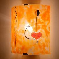 Lampe murale orange