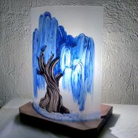 Lampe saule pleureur bleu cobalt 2
