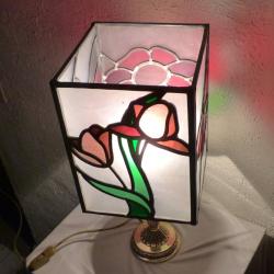 Lampe vitrail detail