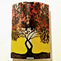 Luminaire applique murale motif arbre de jane jaune et rouge 4 