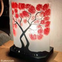 Luminaire decoratif arbre au feuillage rouge