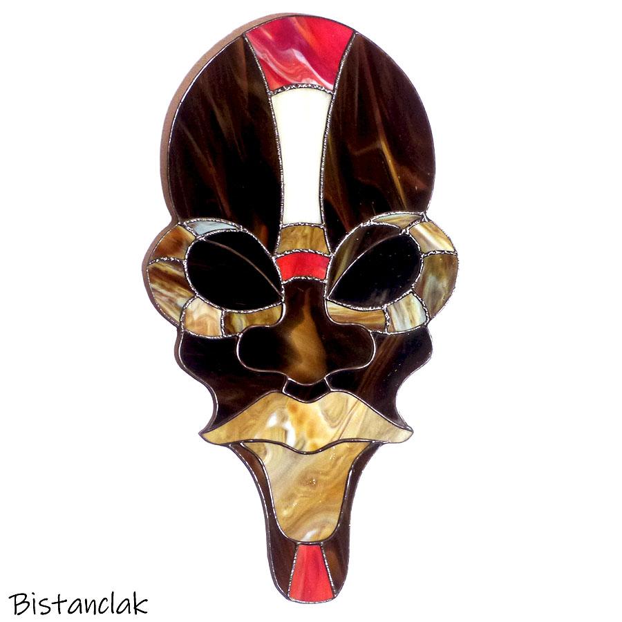 Masque africain en vitrail creation artisanale